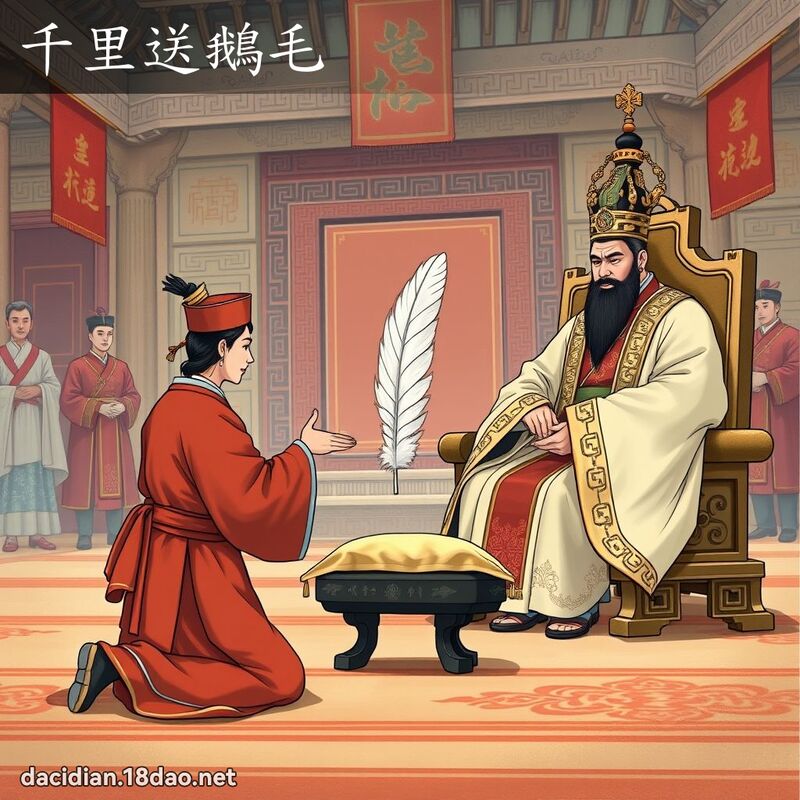 千里送鵝毛 - 國語大辭典配圖