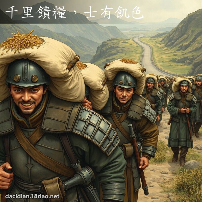 千里饋糧，士有飢色 - 國語大辭典配圖
