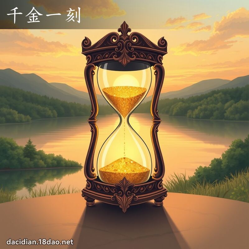 千金一刻 - 國語大辭典配圖