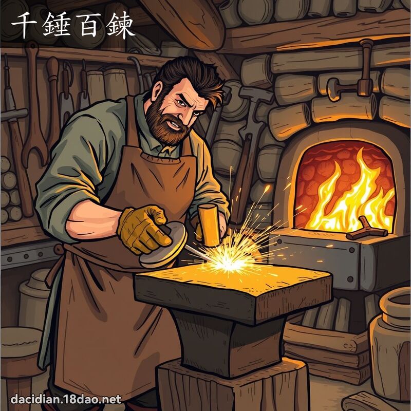 千錘百鍊 - 國語大辭典配圖