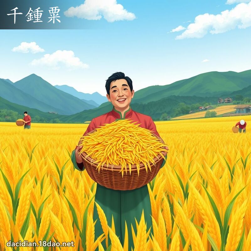 千鍾粟 - 國語大辭典配圖