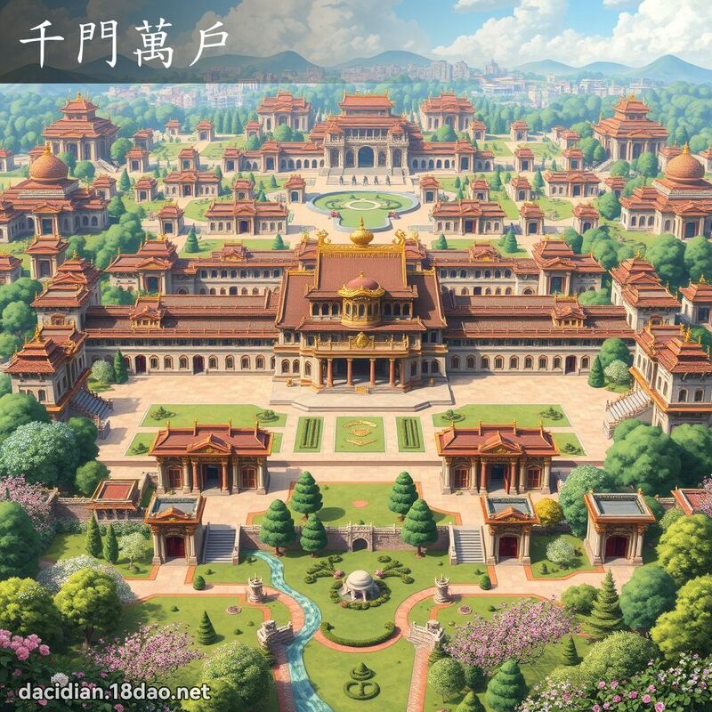 千門萬戶 - 國語大辭典配圖