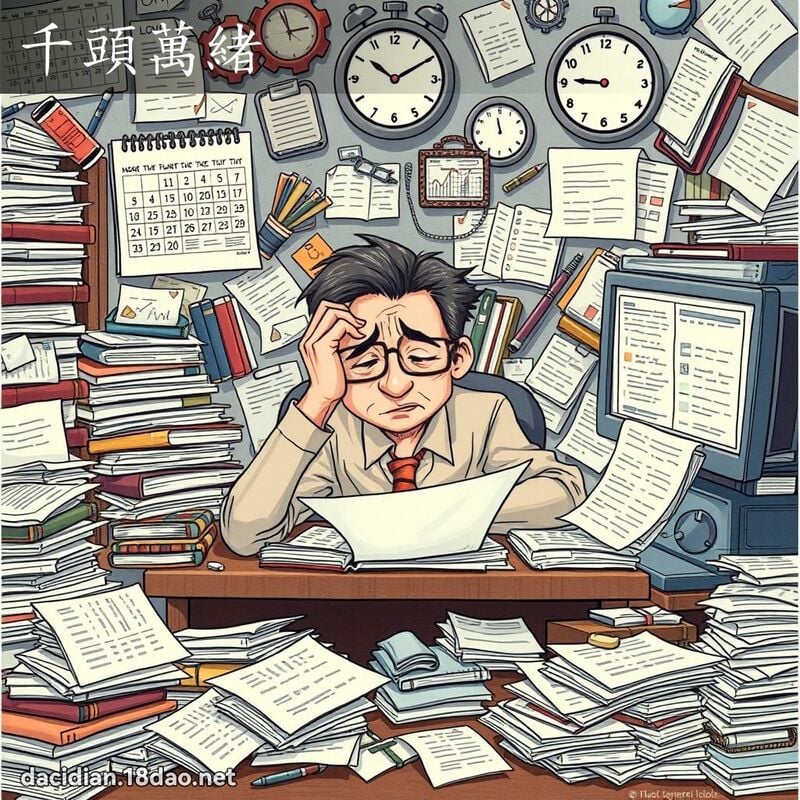 千头万绪 - 国语大辞典配图