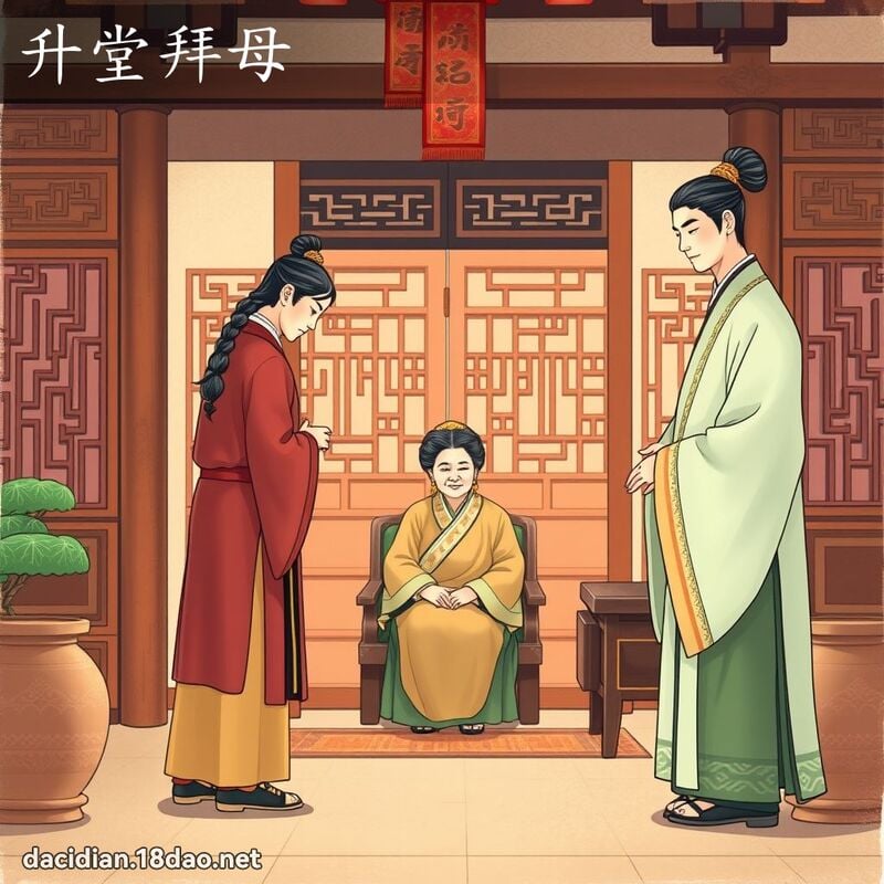 升堂拜母 - 国语大辞典配图