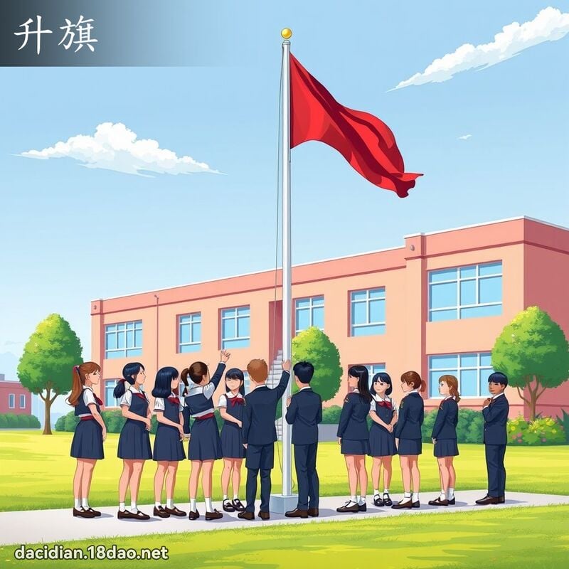 升旗 - 國語大辭典配圖