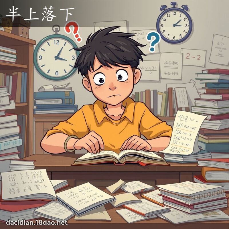 半上落下 - 國語大辭典配圖