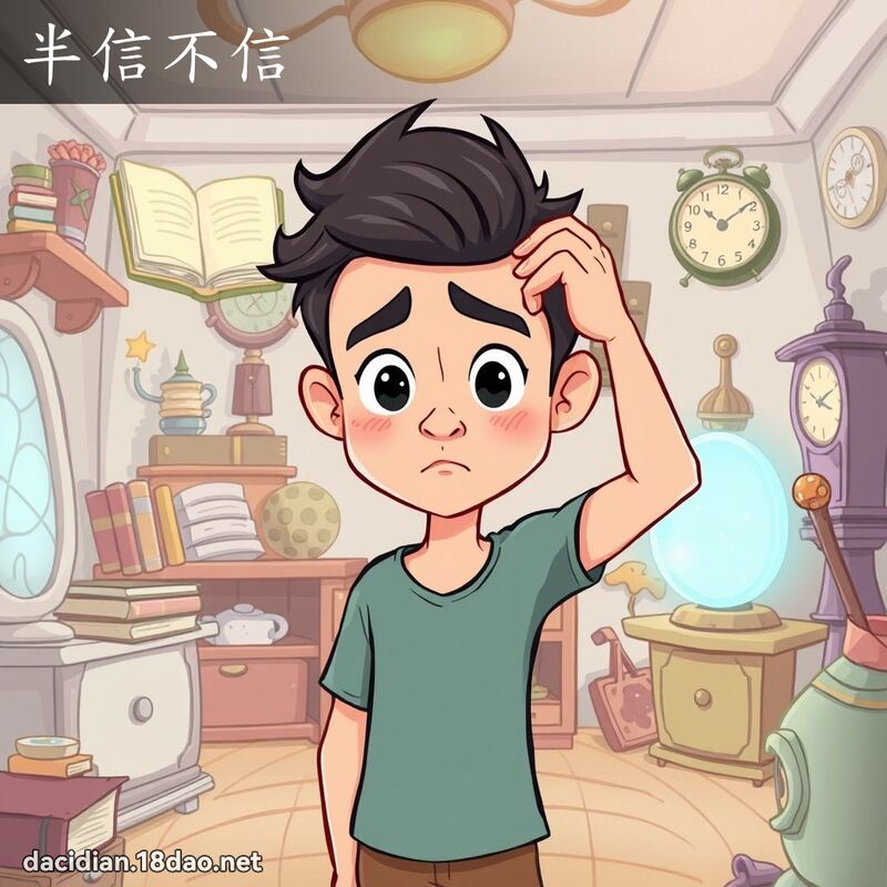 半信不信 - 國語大辭典配圖