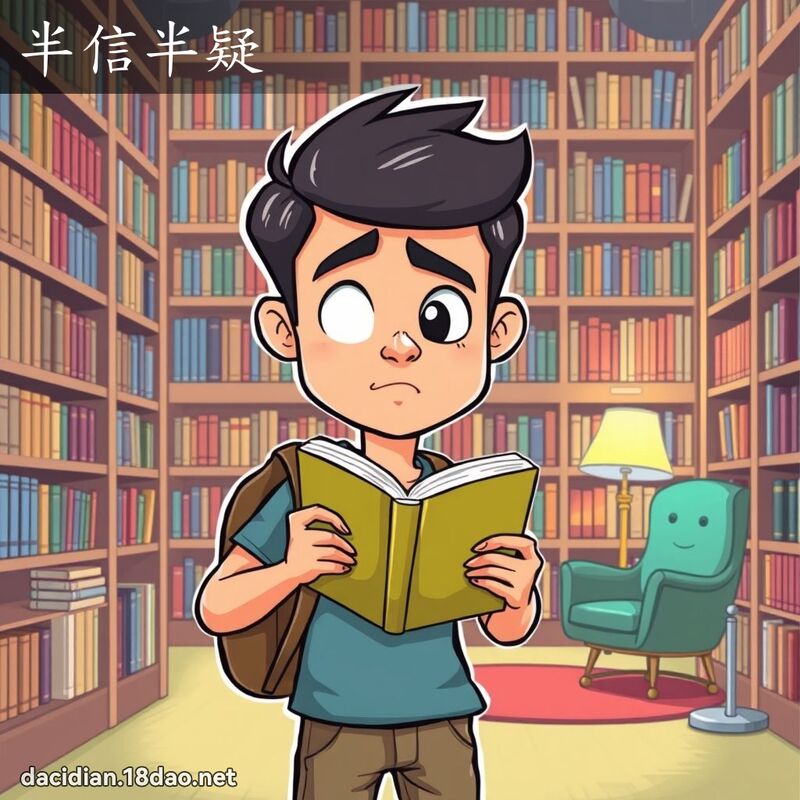 半信半疑 - 國語大辭典配圖