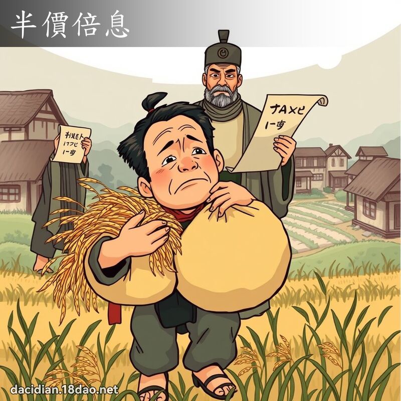 半价倍息 - 国语大辞典配图