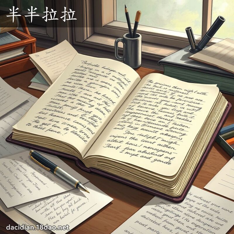 半半拉拉 - 國語大辭典配圖