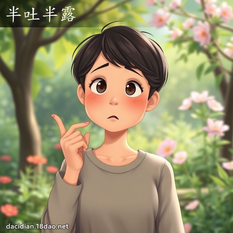 半吐半露 - 國語大辭典配圖