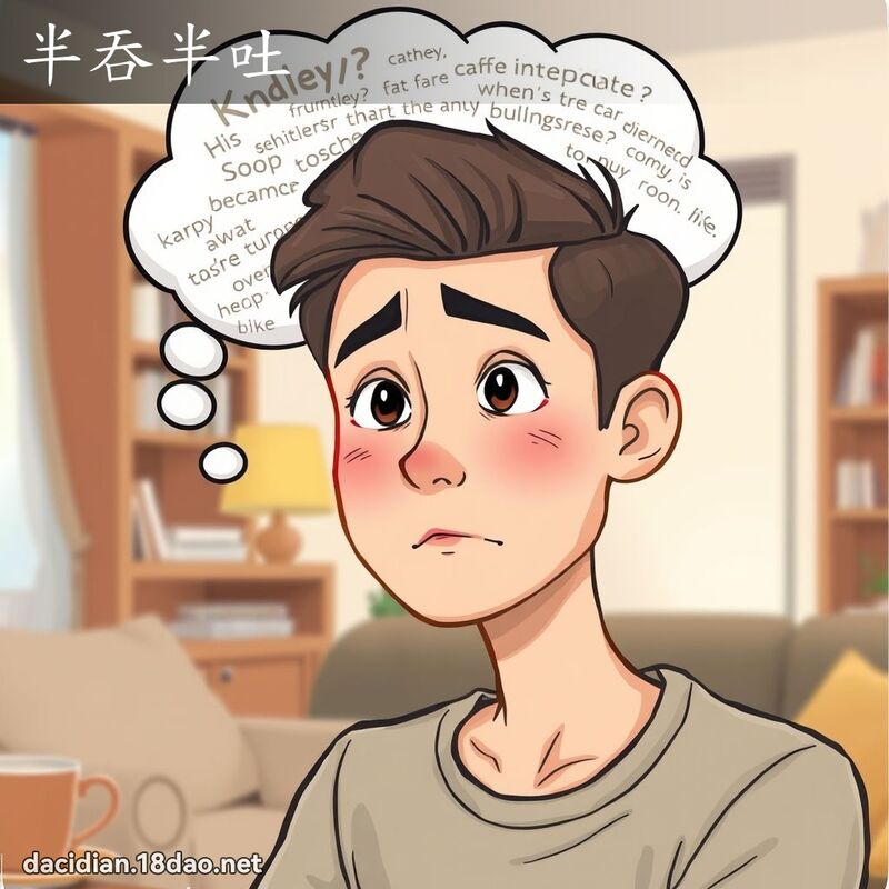 半吞半吐 - 国语大辞典配图