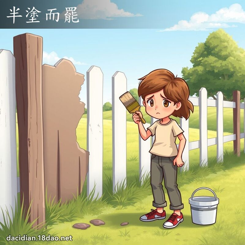 半塗而罷 - 國語大辭典配圖