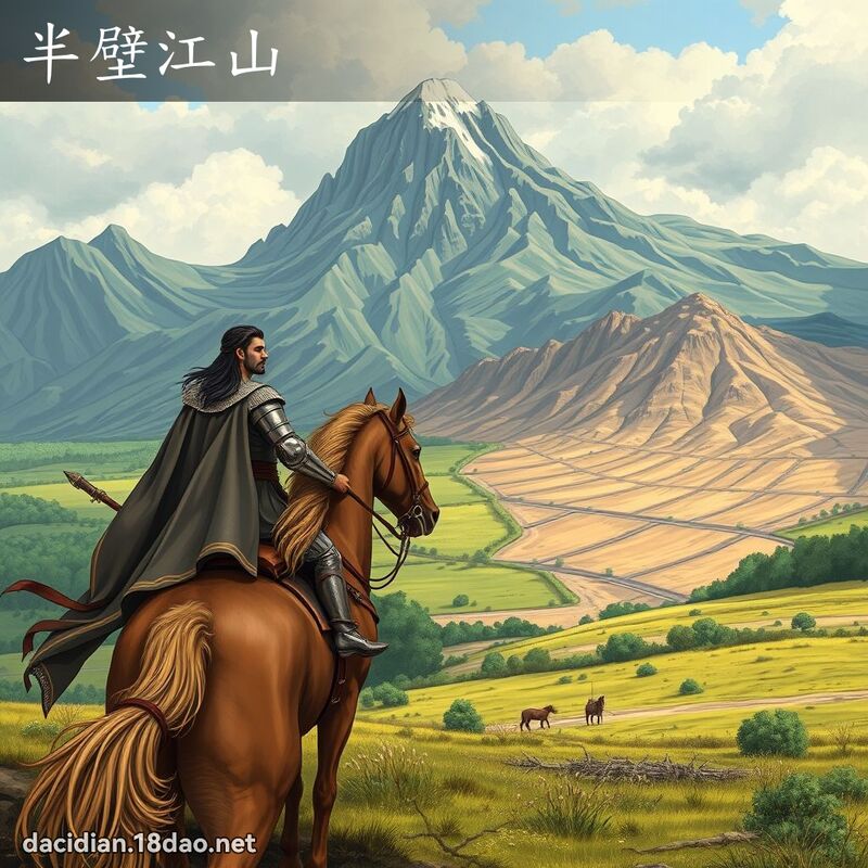 半壁江山 - 國語大辭典配圖