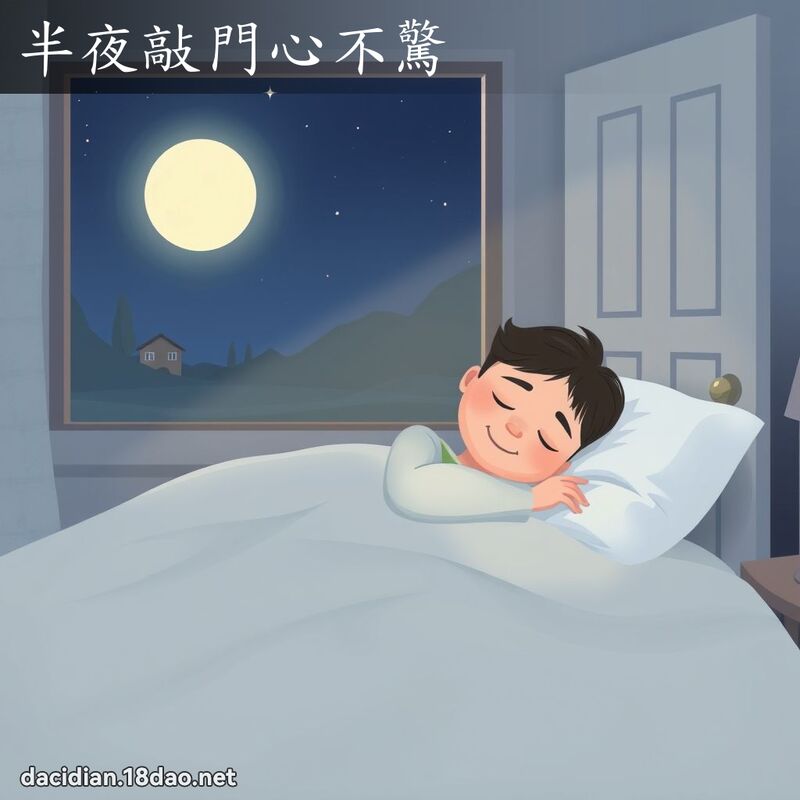 半夜敲門心不驚 - 國語大辭典配圖