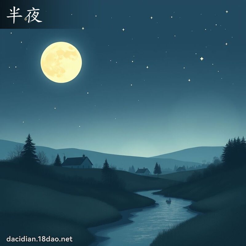 半夜 - 国语大辞典配图