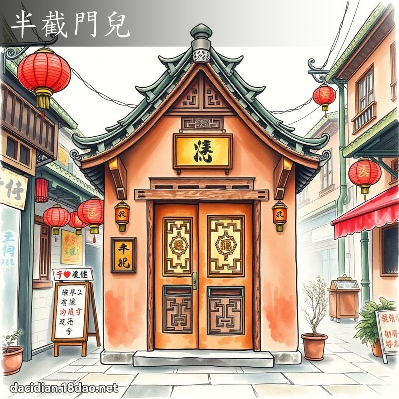 半截門兒 - 國語大辭典配圖