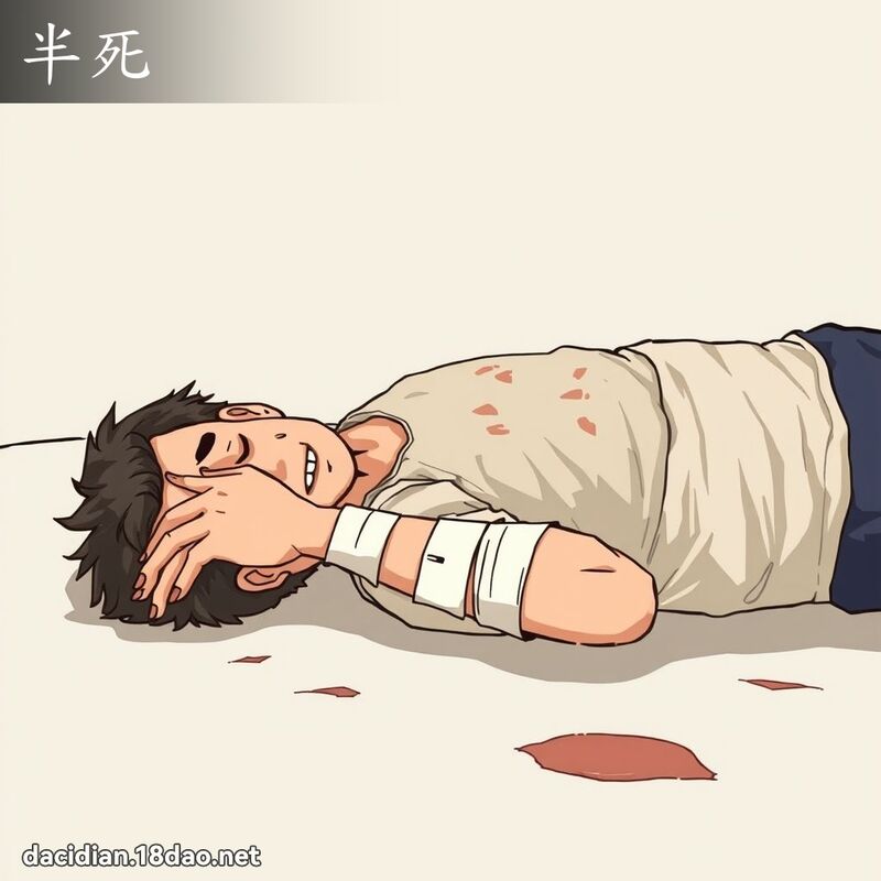 半死 - 国语大辞典配图