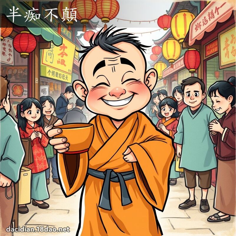 半痴不顛 - 國語大辭典配圖