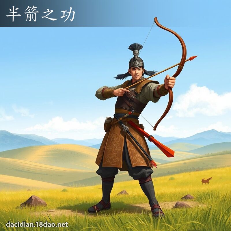 半箭之功 - 国语大辞典配图