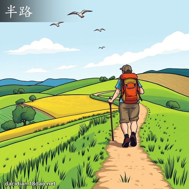 半路 - 國語大辭典配圖