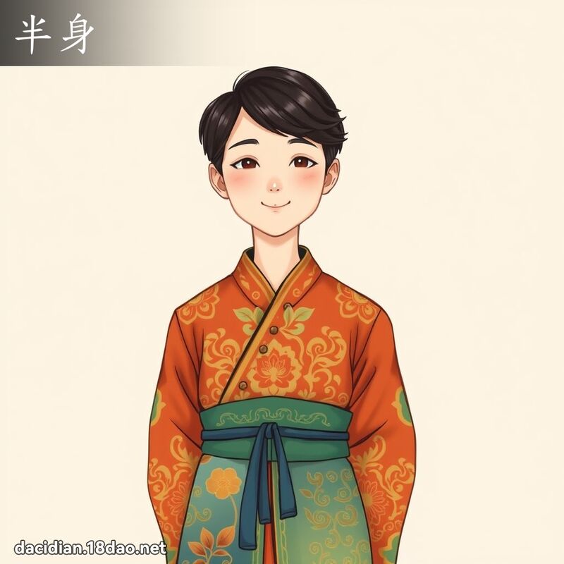 半身 - 國語大辭典配圖