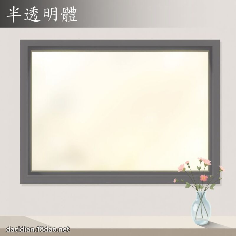 半透明體 - 國語大辭典配圖