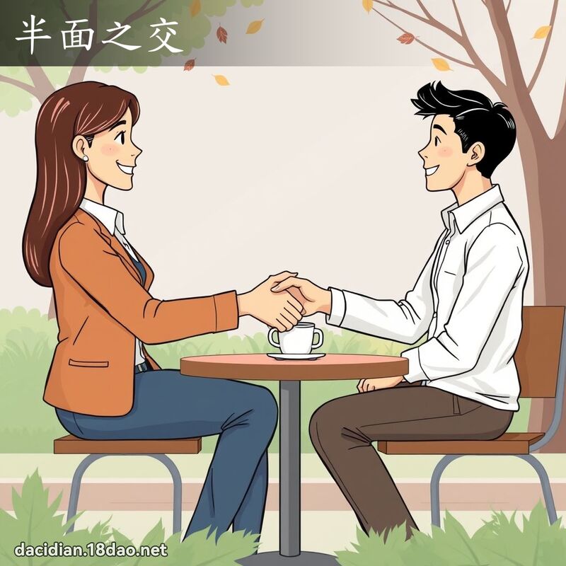 半面之交 - 國語大辭典配圖
