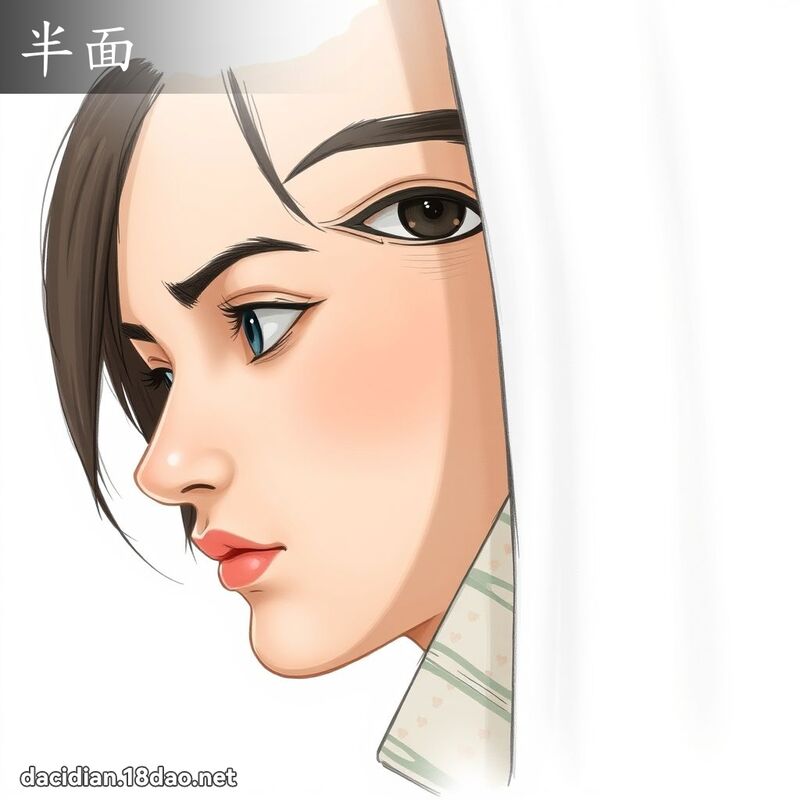 半面 - 國語大辭典配圖
