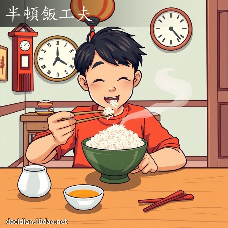 半顿饭工夫 - 国语大辞典配图