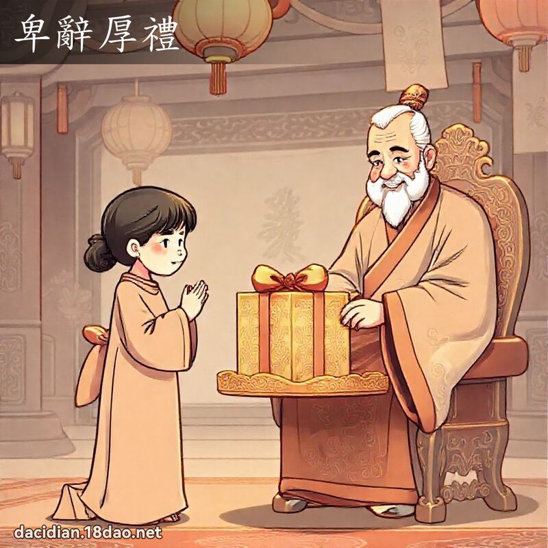 卑辭厚禮 - 國語大辭典配圖