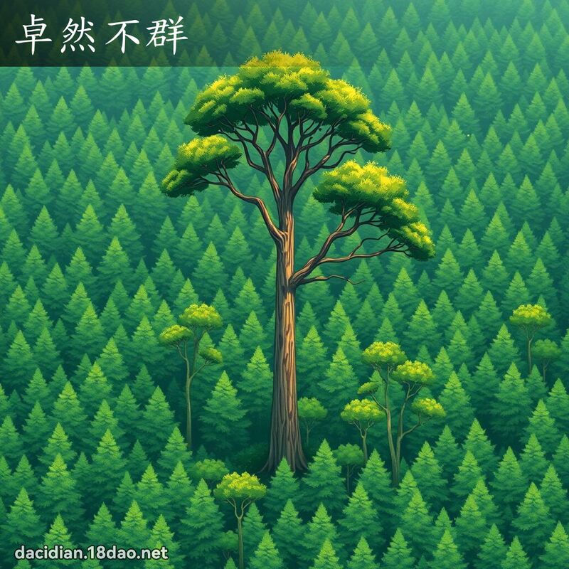 卓然不群 - 國語大辭典配圖