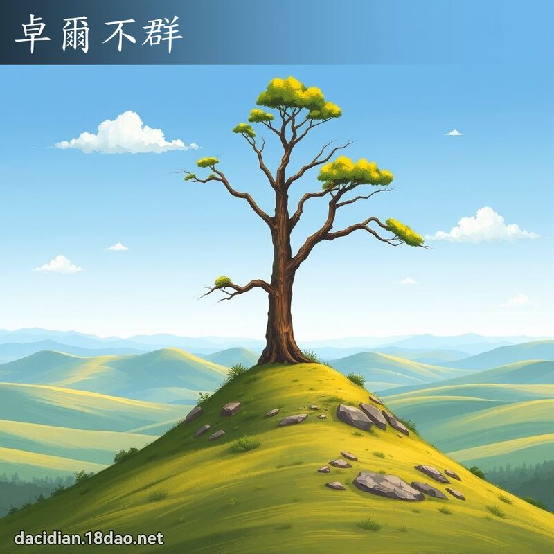 卓爾不群 - 國語大辭典配圖
