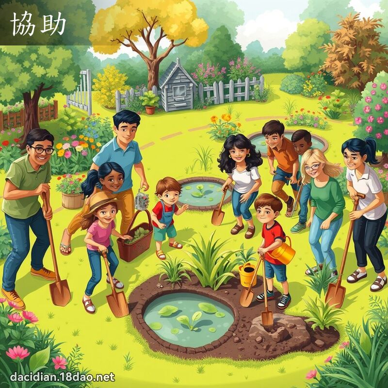 協助 - 國語大辭典配圖