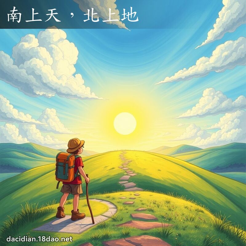 南上天，北上地 - 国语大辞典配图