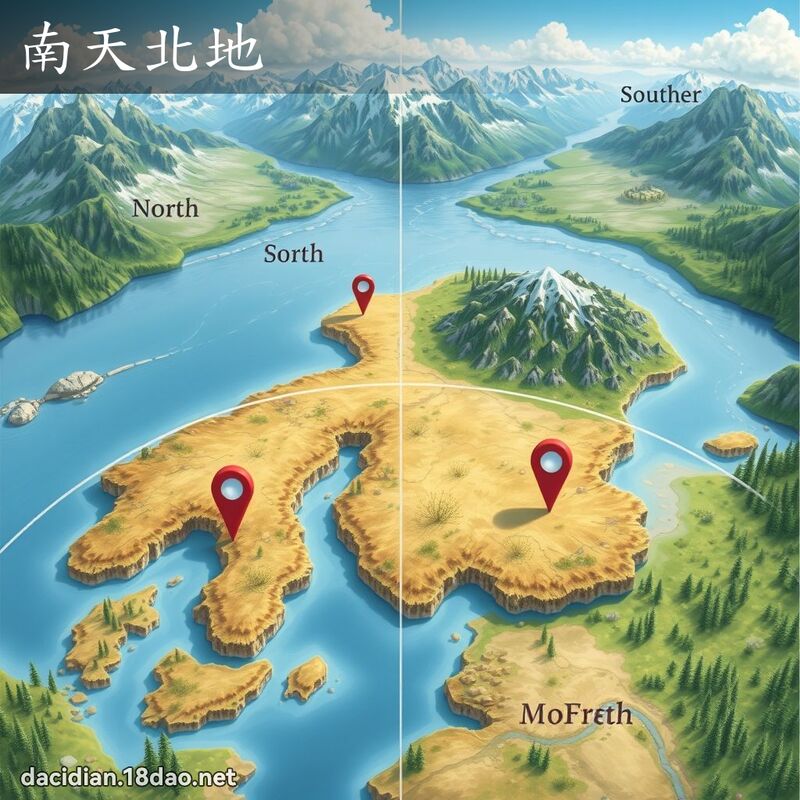 南天北地 - 国语大辞典配图
