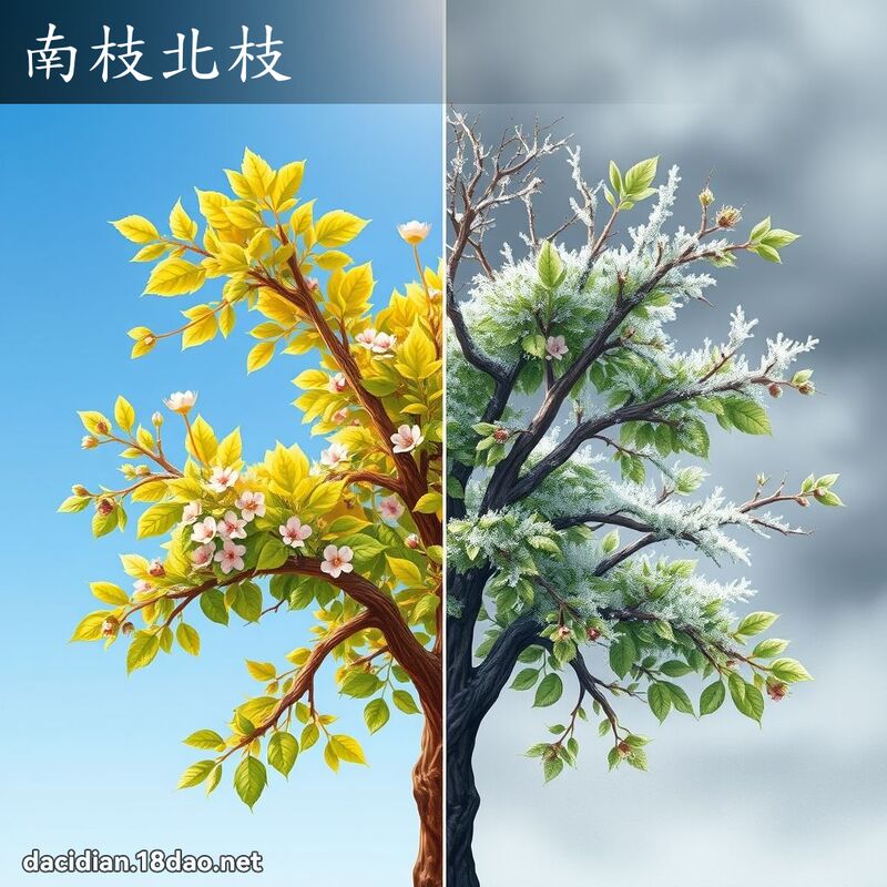 南枝北枝 - 國語大辭典配圖