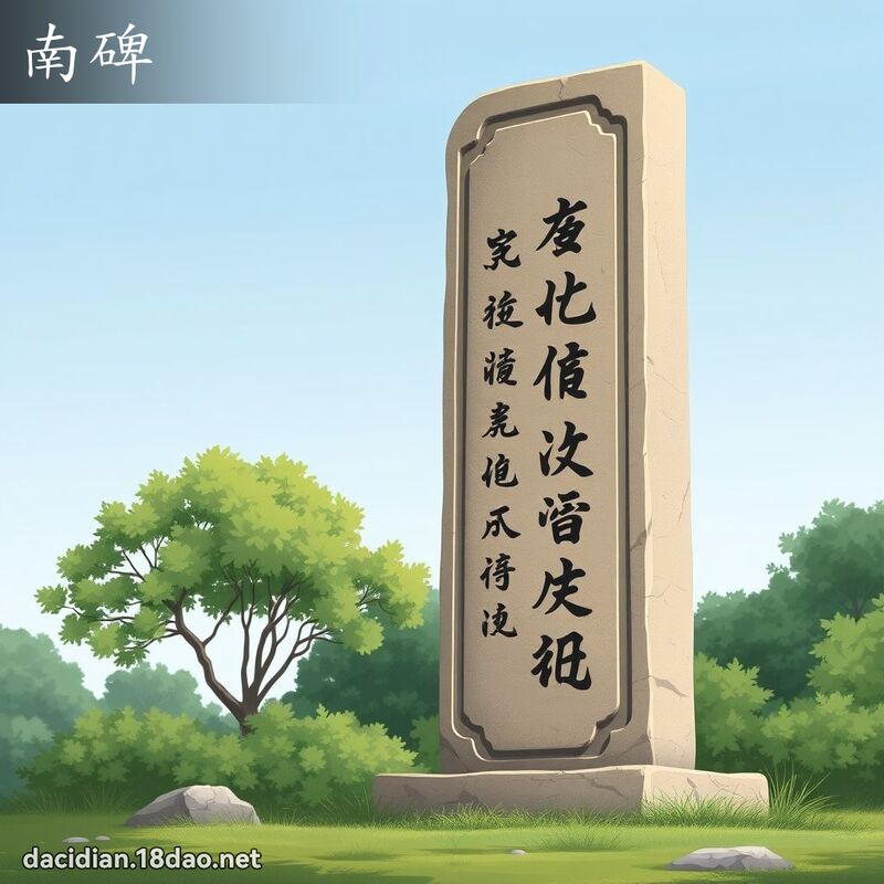 南碑 - 國語大辭典配圖