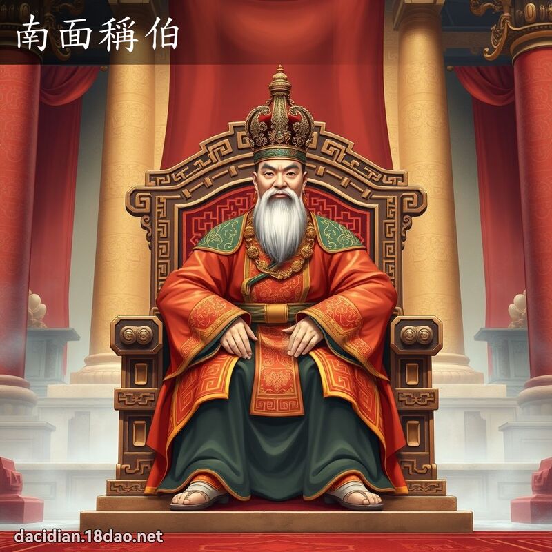 南面稱伯 - 國語大辭典配圖