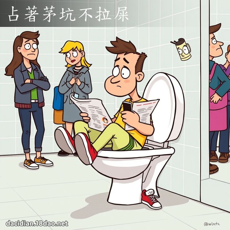 占著茅坑不拉屎 - 国语大辞典配图