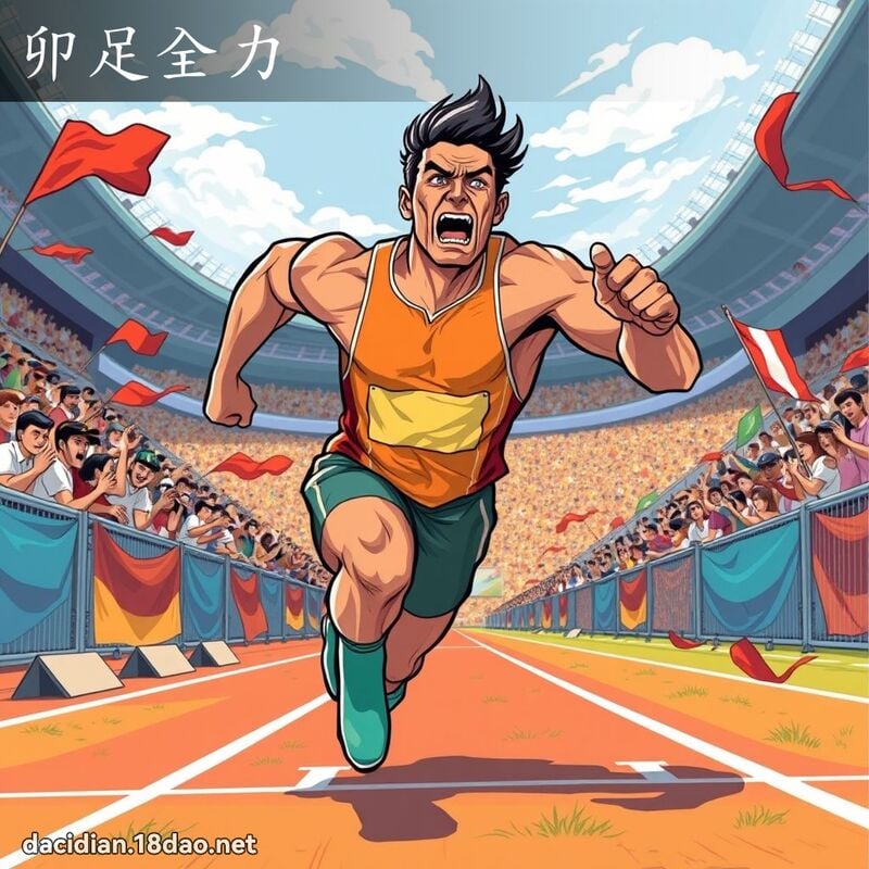 卯足全力 - 国语大辞典配图