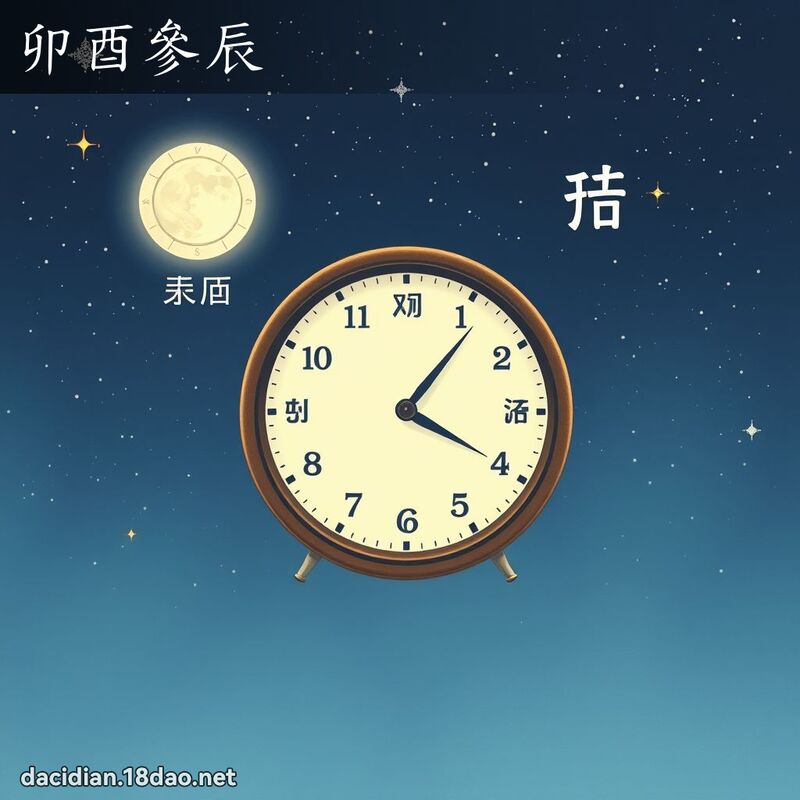 卯酉參辰 - 國語大辭典配圖