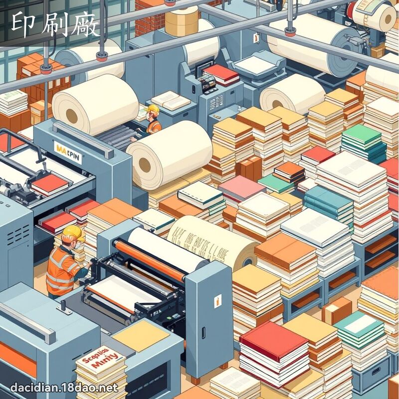 印刷廠 - 國語大辭典配圖