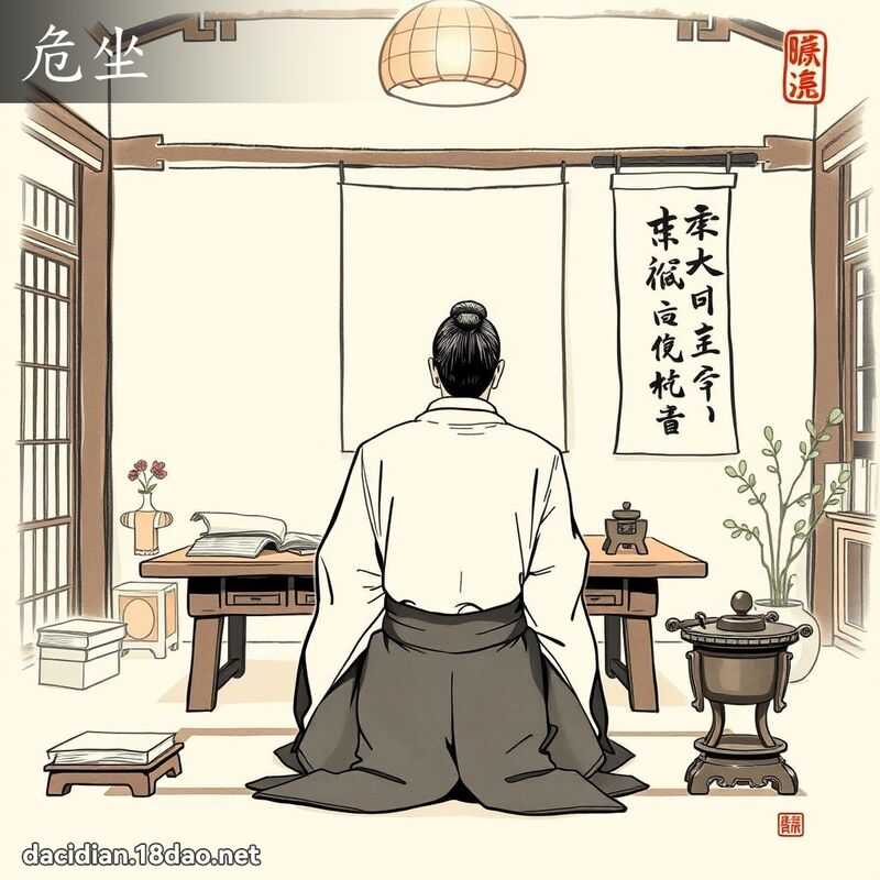 危坐 - 國語大辭典配圖