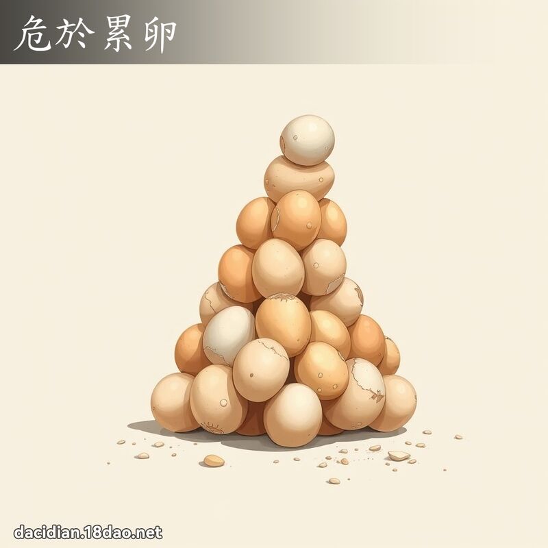 危於累卵 - 國語大辭典配圖