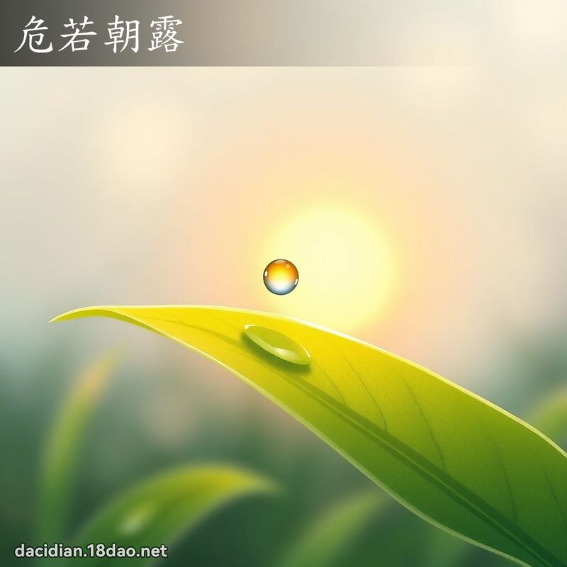 危若朝露 - 国语大辞典配图