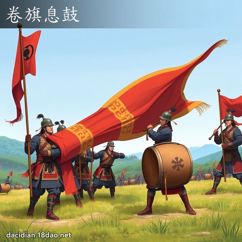 卷旗息鼓 - 國語大辭典配圖