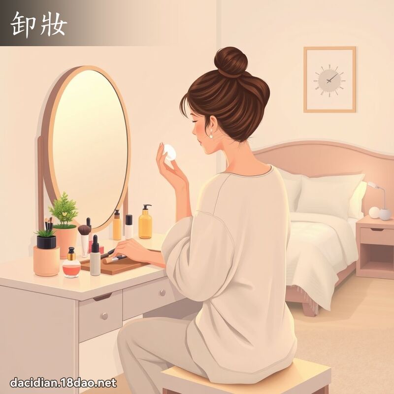 卸妆 - 国语大辞典配图