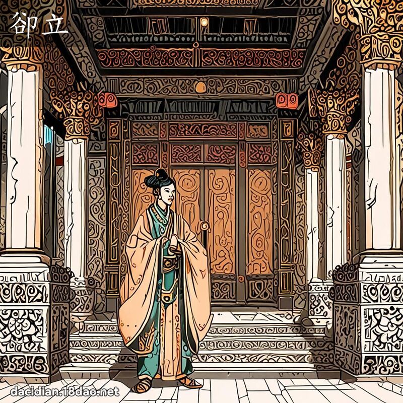 卻立 - 國語大辭典配圖
