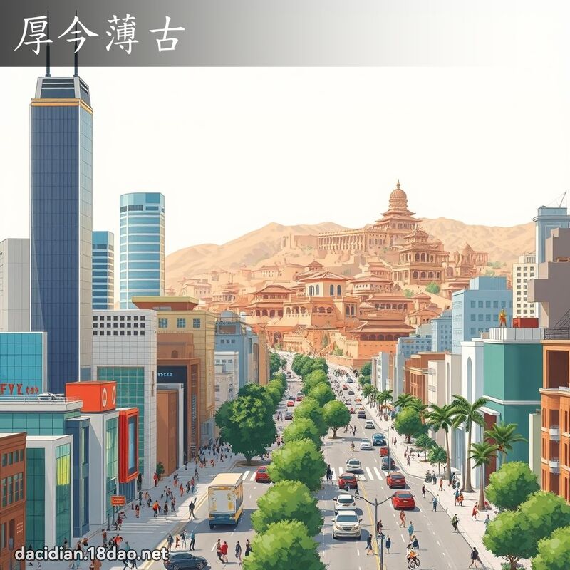 厚今薄古 - 國語大辭典配圖